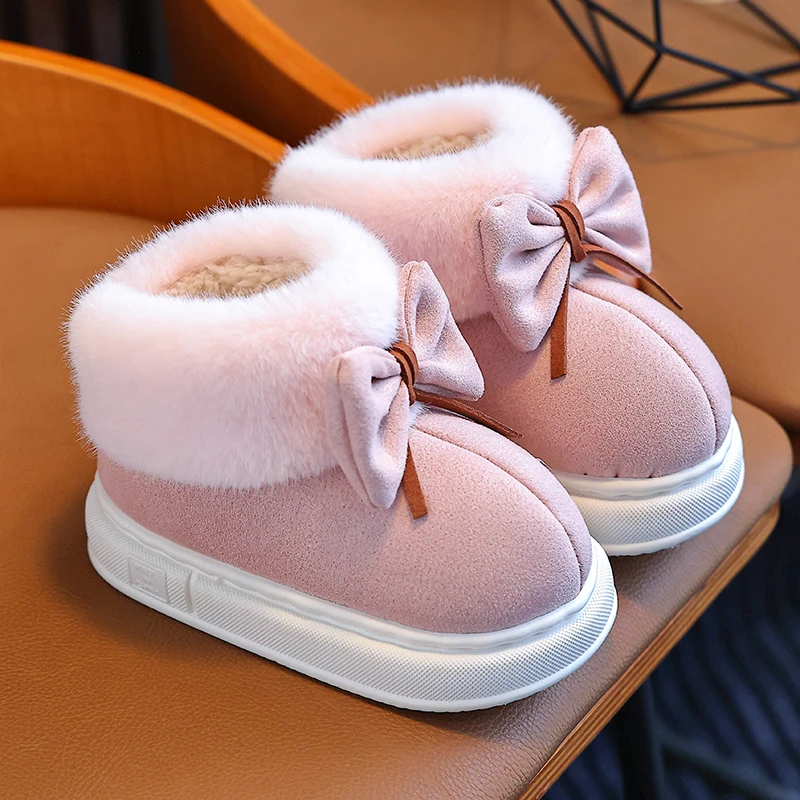 儿童棉鞋冬季新款韩版时尚男女童保暖靴子小孩子室内外厚底雪地靴