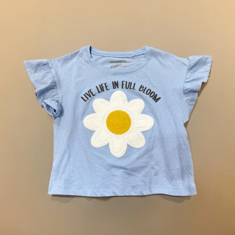 曼优优家 外贸福利款女宝小飞袖棉质短袖