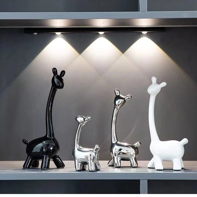 客厅摆件装饰品小鹿一家四口电视柜酒柜家居饰品简约现代轻奢高档