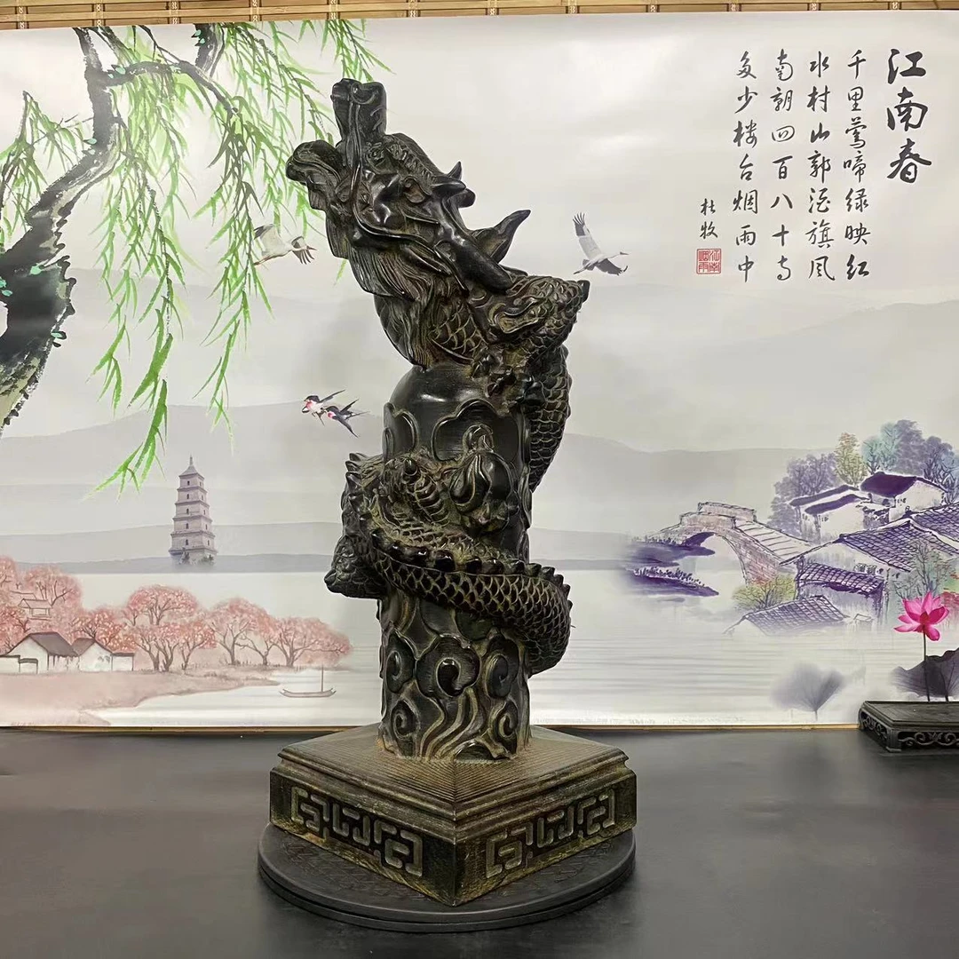 山西青石摆件飞鸿腾达高度60厘米高飞龙