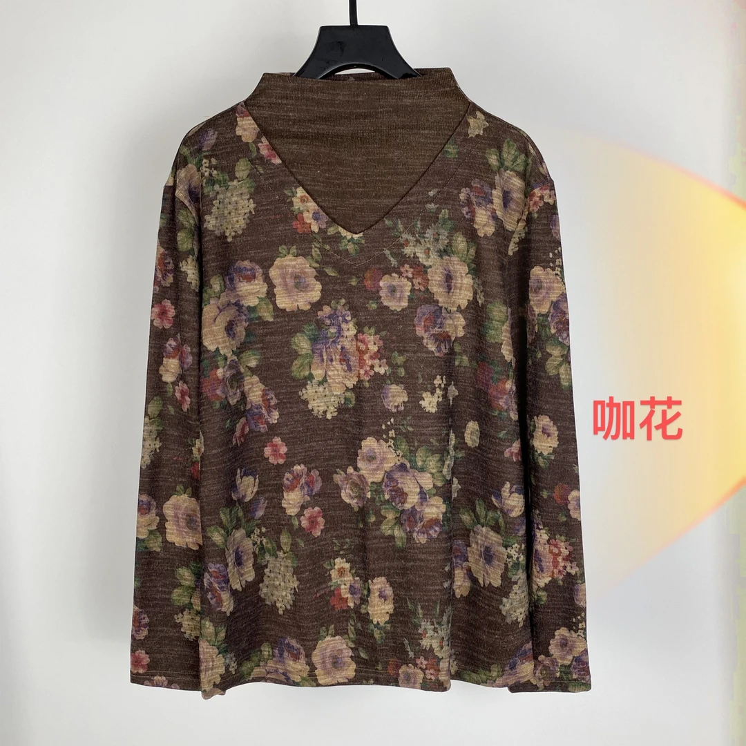 娜三月【草木染】小青复古秋冬花色假两件081上衣XYL