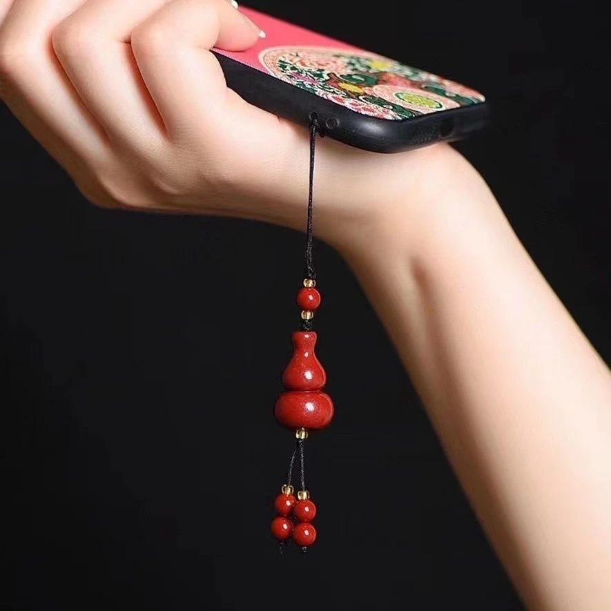 含辰砂工艺品高含量紫金砂葫芦手机挂男士手机挂女士手机挂