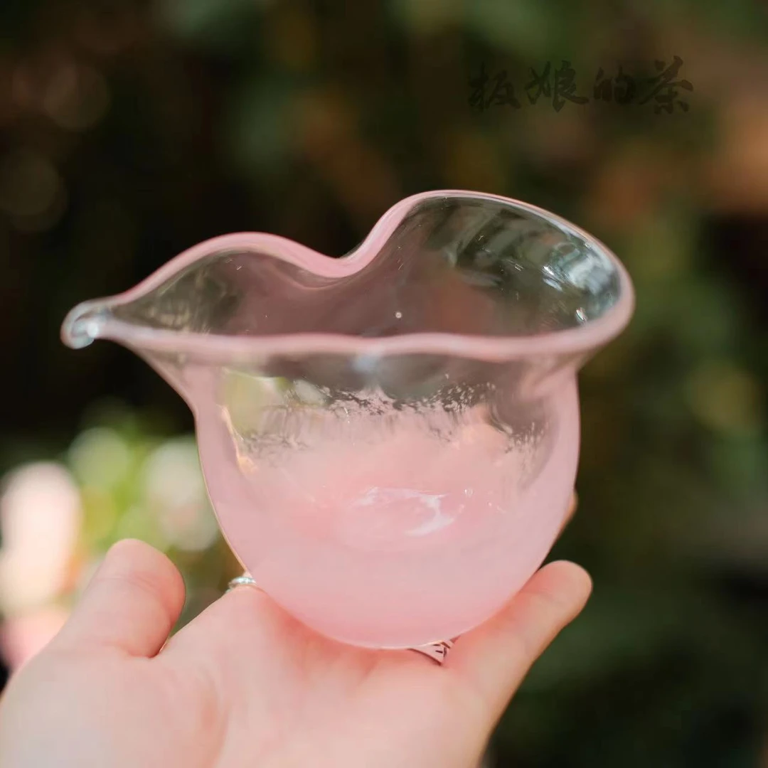 板娘的茶 粉色仙女公道杯葫芦高温玻璃容量170ml 粉色茶海cy194