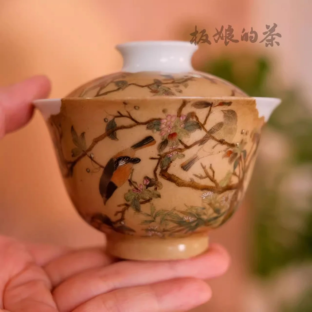板娘的茶 雅圣宋风残卷【秋水凫鹭图】盖碗150ml ys141