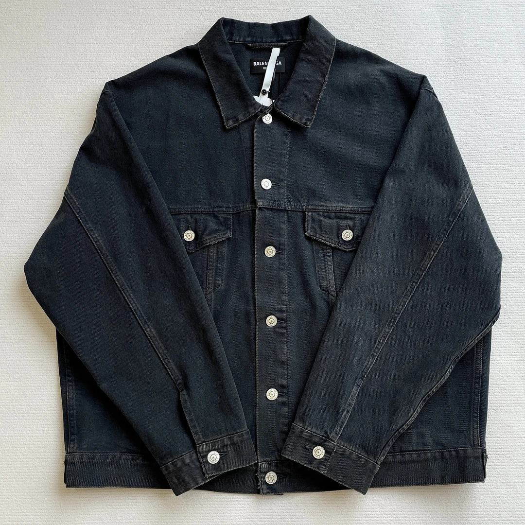 99新 奢之星 Balenciaga/巴黎世家 背后涂鸦牛仔夹克外套 XS码