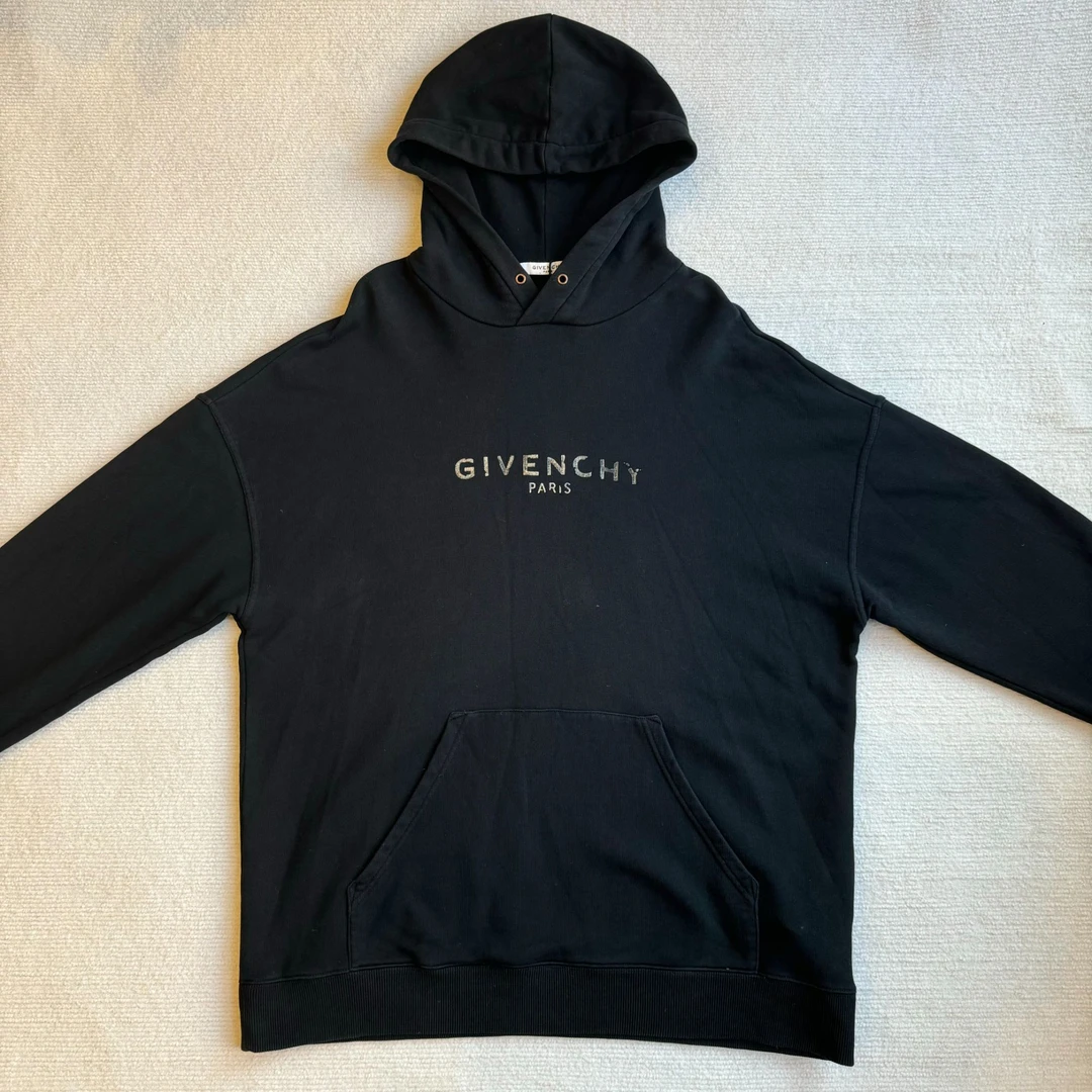 99新 奢之星 GIVENCHY/纪梵希残缺印花logo卫衣 XXL
