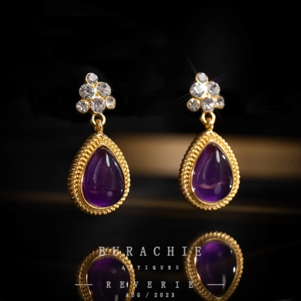 铜合金仿水晶耳饰 【3618】周年珍藏英｜经典原标克拉款CrownFrett