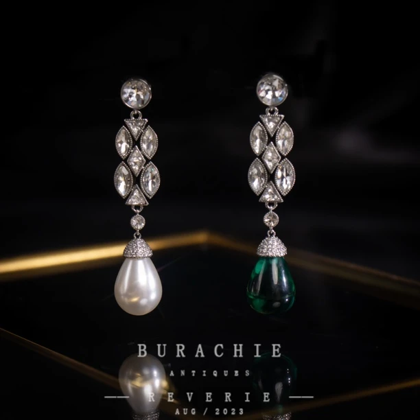 铜合金仿珍珠耳饰 【1612】英｜经典原标克拉款CrownFrett工匠流光