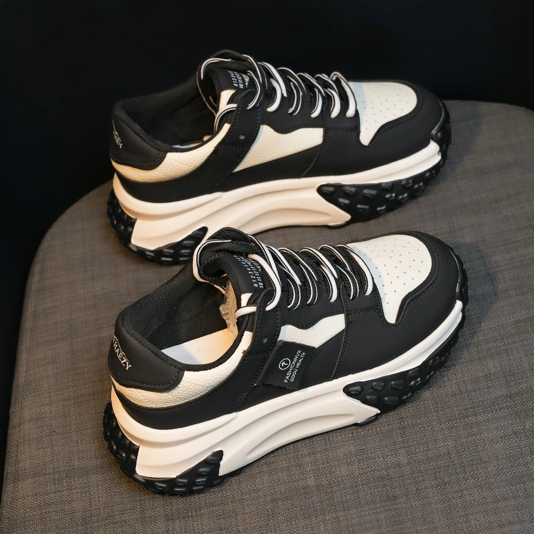 【凯西新品】百搭真皮老爹鞋女潮鞋厚底2023春季网红休闲运动鞋
