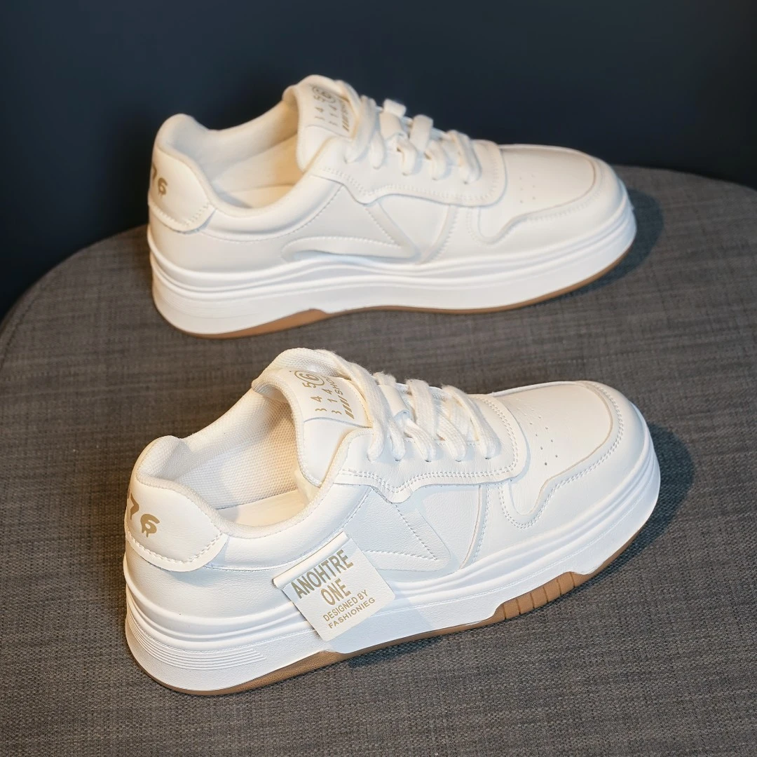 【凯西新品】小白鞋女高帮鞋厚底2025春季韩版百搭运动鞋8881