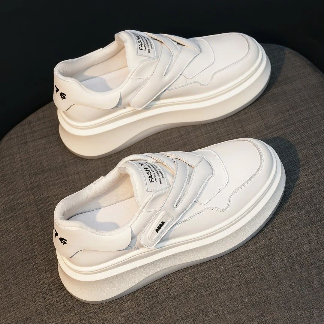 【凯西新品】真皮女鞋厚底2025春秋冬韩版百搭休闲运动鞋9049春季