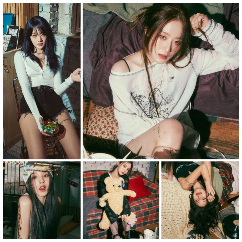 (G)I-DLE《I feel》概念预告同款 不干胶海报 墙贴画 装饰画 周边