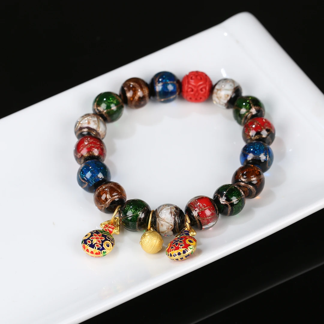 HW【麦子家族】琉璃多宝手串时尚百搭简约D0358