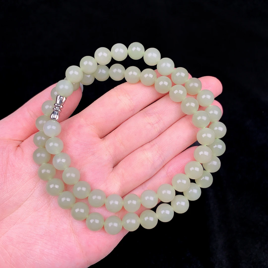 H【麦子家族】天然和田玉卡7-8项链精致百搭女HZ2-001