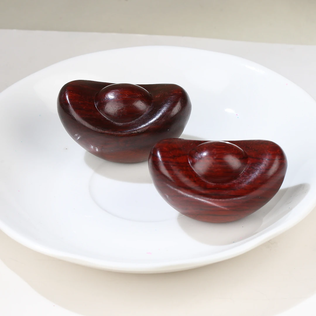 【麦子家族】血檀元宝把件摆件时尚百搭D0592