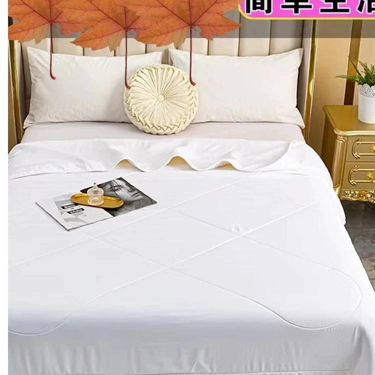 泰国天然乳胶被子双人夏凉被空调被毯子可水洗卷包折叠