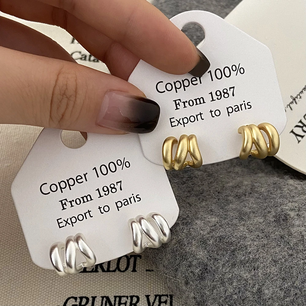 合金耳饰法式耳环轻奢高级感耳钉冷淡风气质小众个性简约百搭耳饰