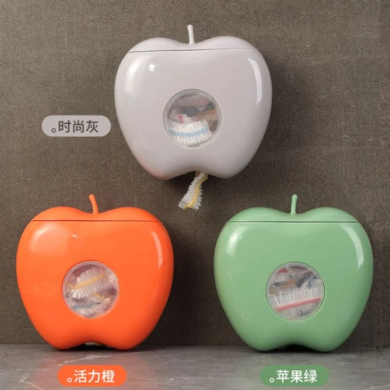 厨房保鲜膜套收纳盒壁挂悬挂式整理盒创意家用可爱存放盒