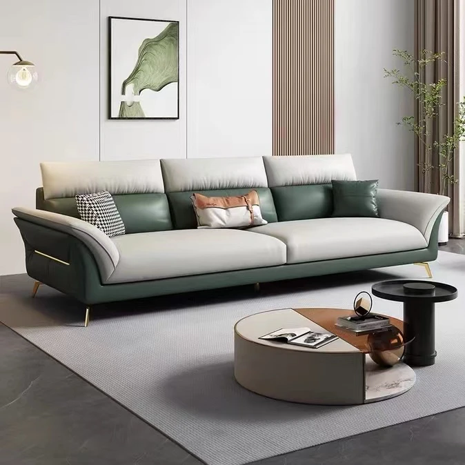 意式轻奢沙发科技布沙发组合现代简约小户型L型沙发客厅简约沙发