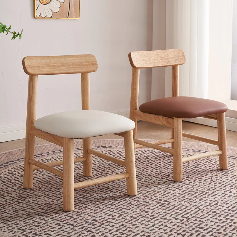 实木椅儿童靠背凳家用简约凳子宝宝换鞋凳小椅子矮凳餐椅垫脚木凳