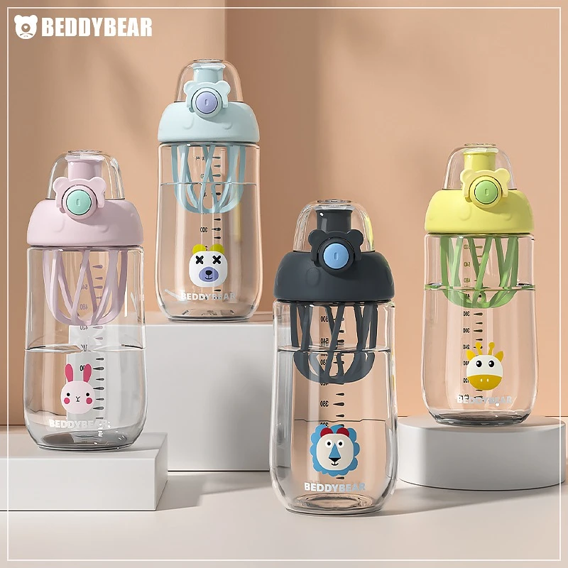 【夏季儿童摇摇杯】杯具熊大容量带杯套宝宝水杯可爱创意便携户外杯