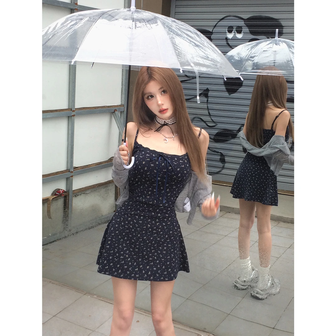 【北海花园】碎花连衣裙吊带百搭开衫甜辣妹设计感复古法式