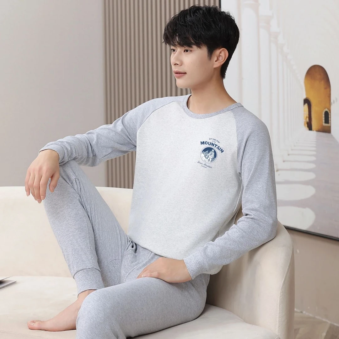 KINYENO/锦衣奴青少年纯棉秋衣秋裤套装男初高中学生全棉秋冬保暖