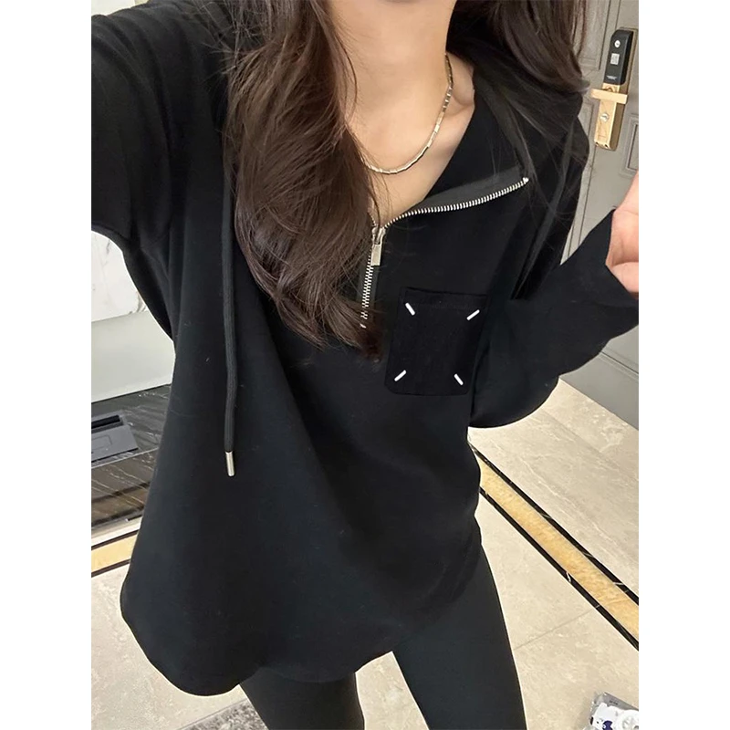 桦乐孕妇装孕妇连帽卫衣春秋新款时尚洋气秋季薄款百搭宽松上衣女