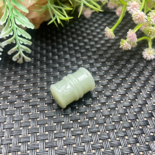 天然和田玉青白竹节节节高升竹报平安挂坠颈饰百搭款