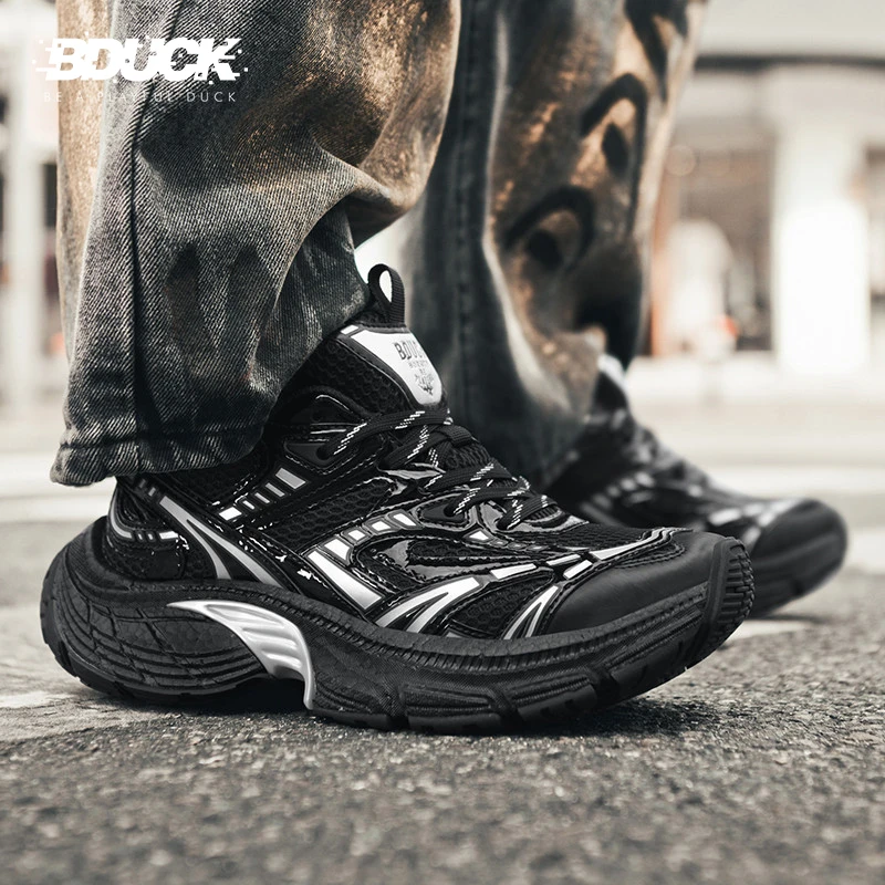 【跃动】BDUCK/小黄鸭巴黎老爹鞋防滑爆米花厚底增高5cm运动休闲鞋