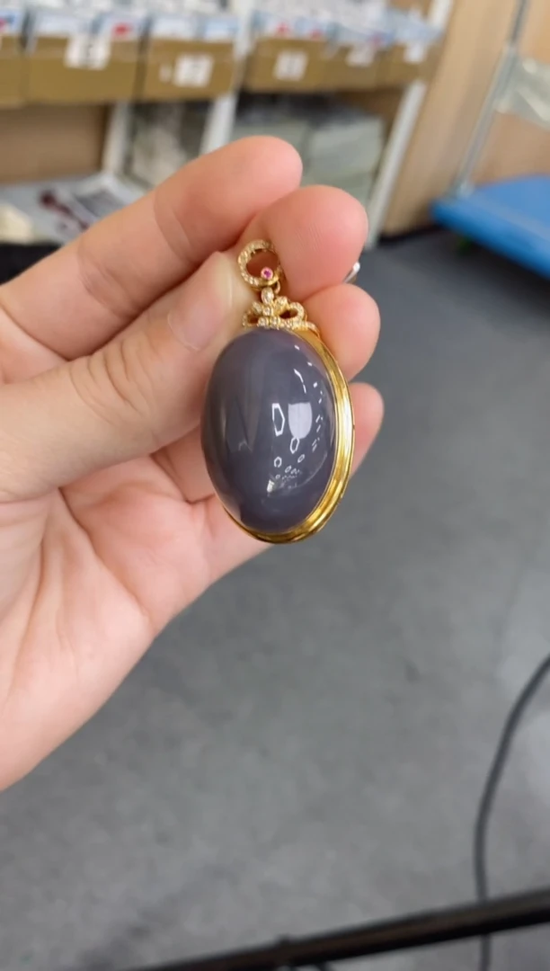 【闪购商品】和田玉颈饰18K金镶嵌yp