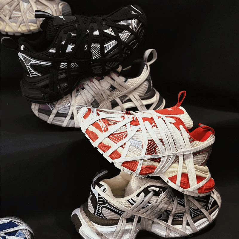 运动鞋百搭夏季2024新款老爹鞋潮鞋ins网红厚底透气跑步鞋情侣