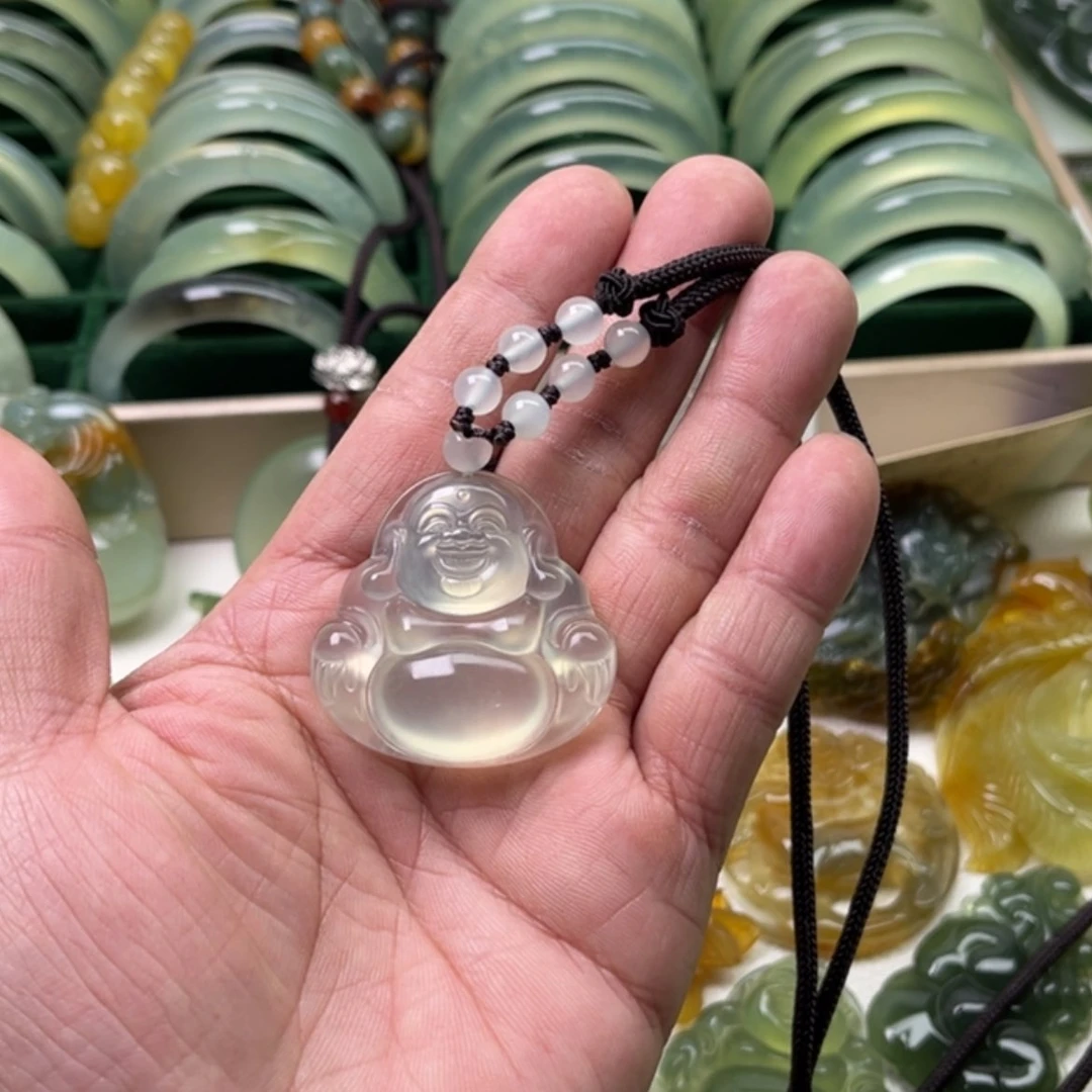 【闪购商品】蛇纹石玉颈饰未镶嵌7