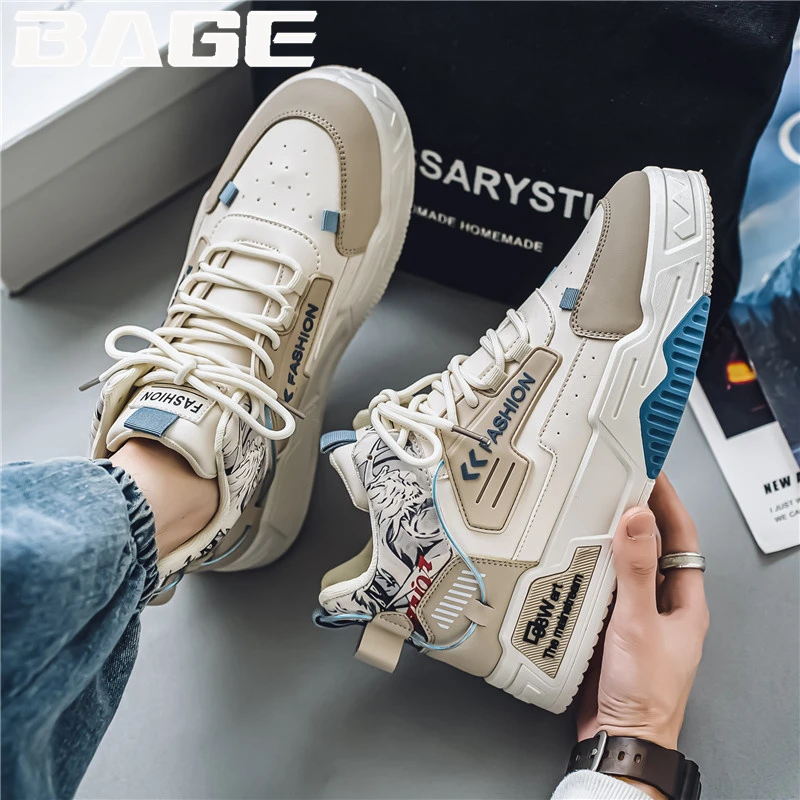 八哥高帮男鞋秋季鞋子男运动休闲板鞋青少年厚底增高百搭潮鞋