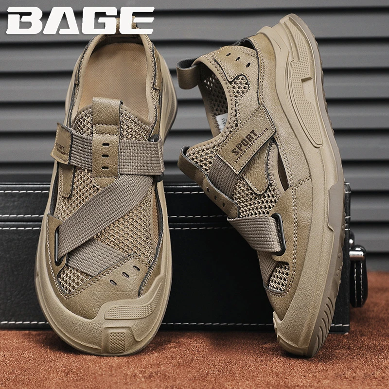 八哥凉鞋男夏季外穿包头透气网眼开车户外溯溪男士户外运动沙滩鞋