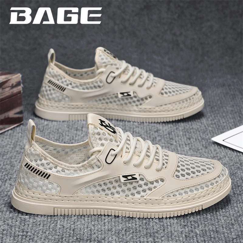 八哥男鞋夏季2024新款低帮透气镂空网面休闲鞋青少年百搭软底潮鞋