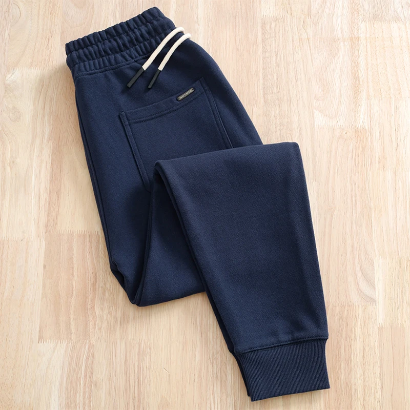 卫裤男款爆款2025年新款藏蓝色宽松休闲束脚复古百搭运动裤春秋季