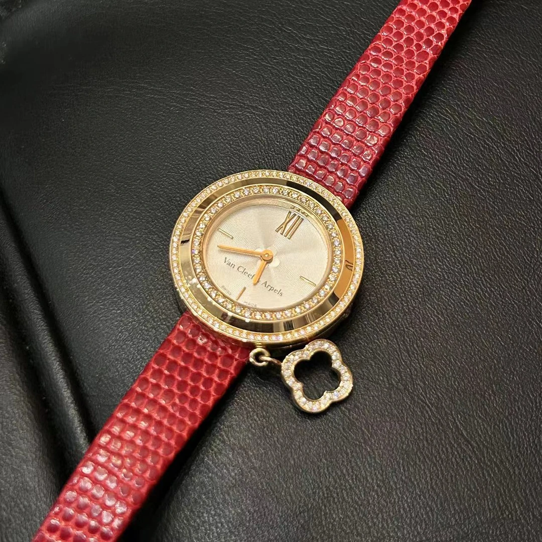 99新 梵克雅宝 蓝总专场/CHARMS 石英表 玫瑰金钻 25表径