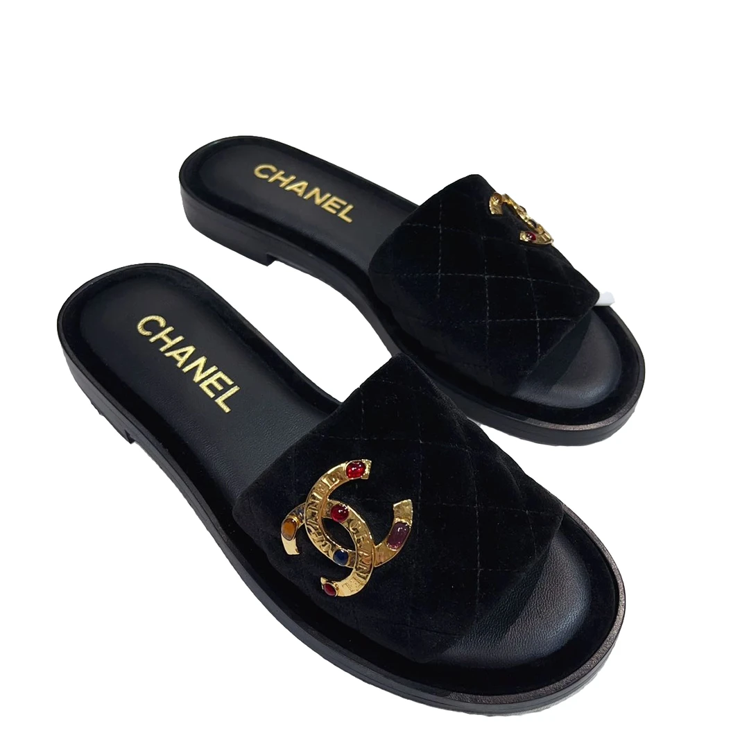 全新未使用 Chanel/香奈儿 蔚蓝/复古凉拖鞋/36码/超好看