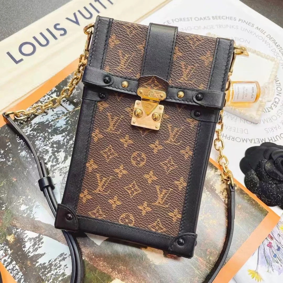 99新 LouisVuitton/路易威登 蓝总专场/老花拼色  手机包