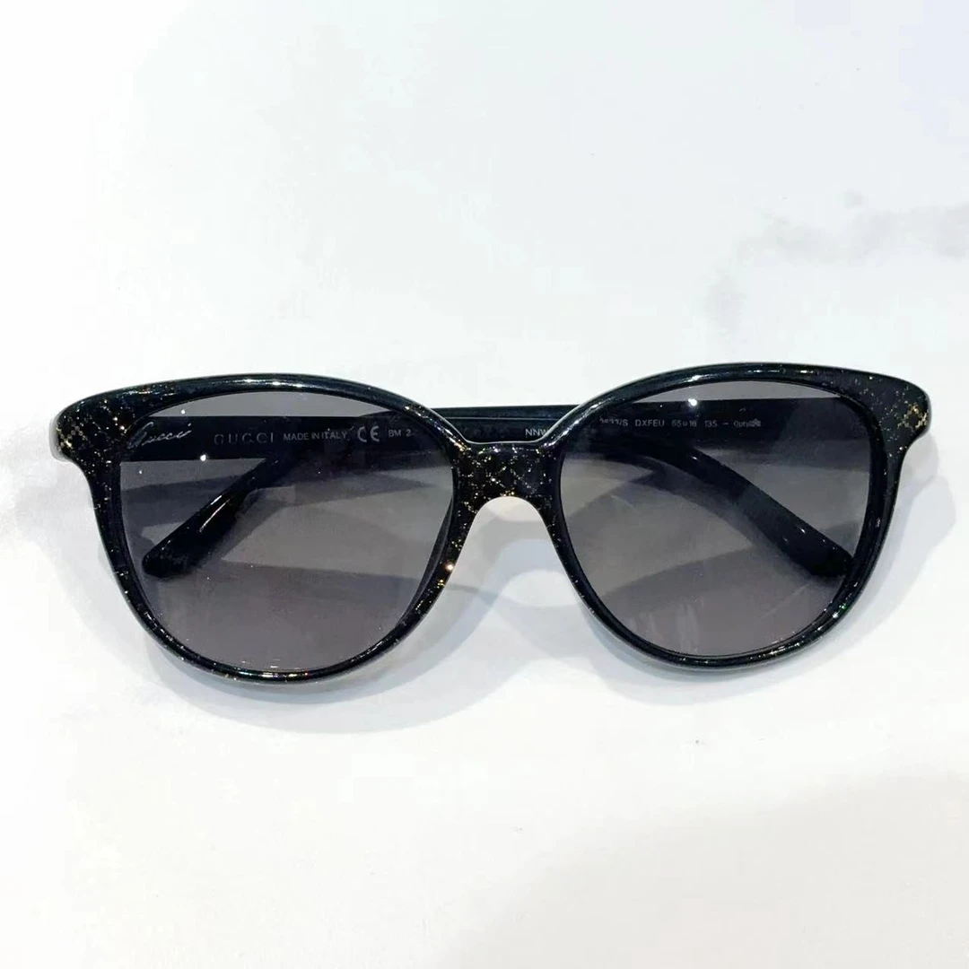 95新 GUCCI/古驰 蔚蓝/金色字母 logo墨镜