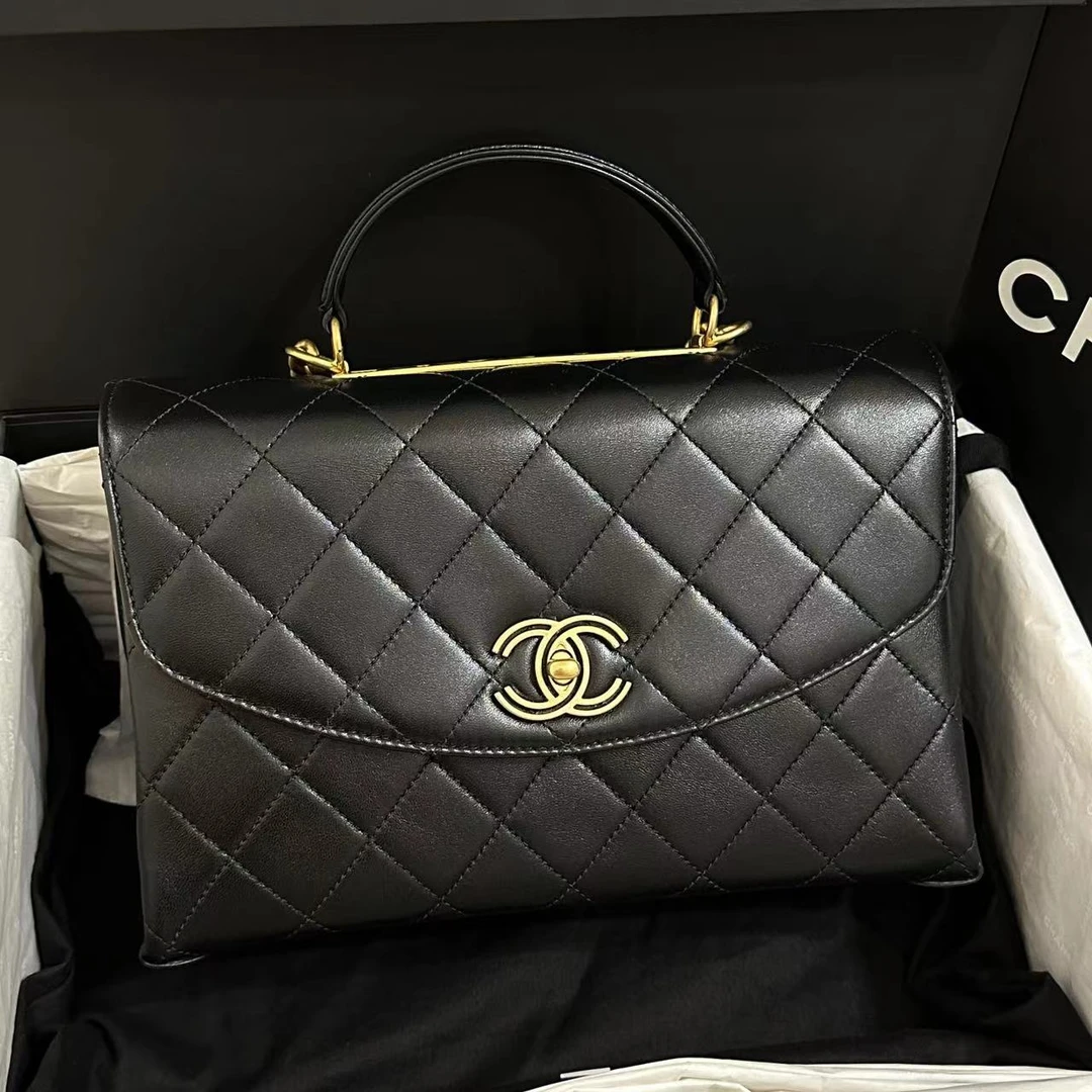 99新 Chanel/香奈儿 蓝总专场/黑金镂空 trendy CC 系列风琴包