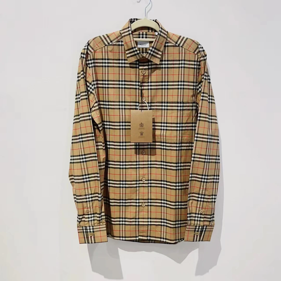 全新未使用 BURBERRY/博柏利 蓝总专场/经典格纹 T 恤 衬衣 /