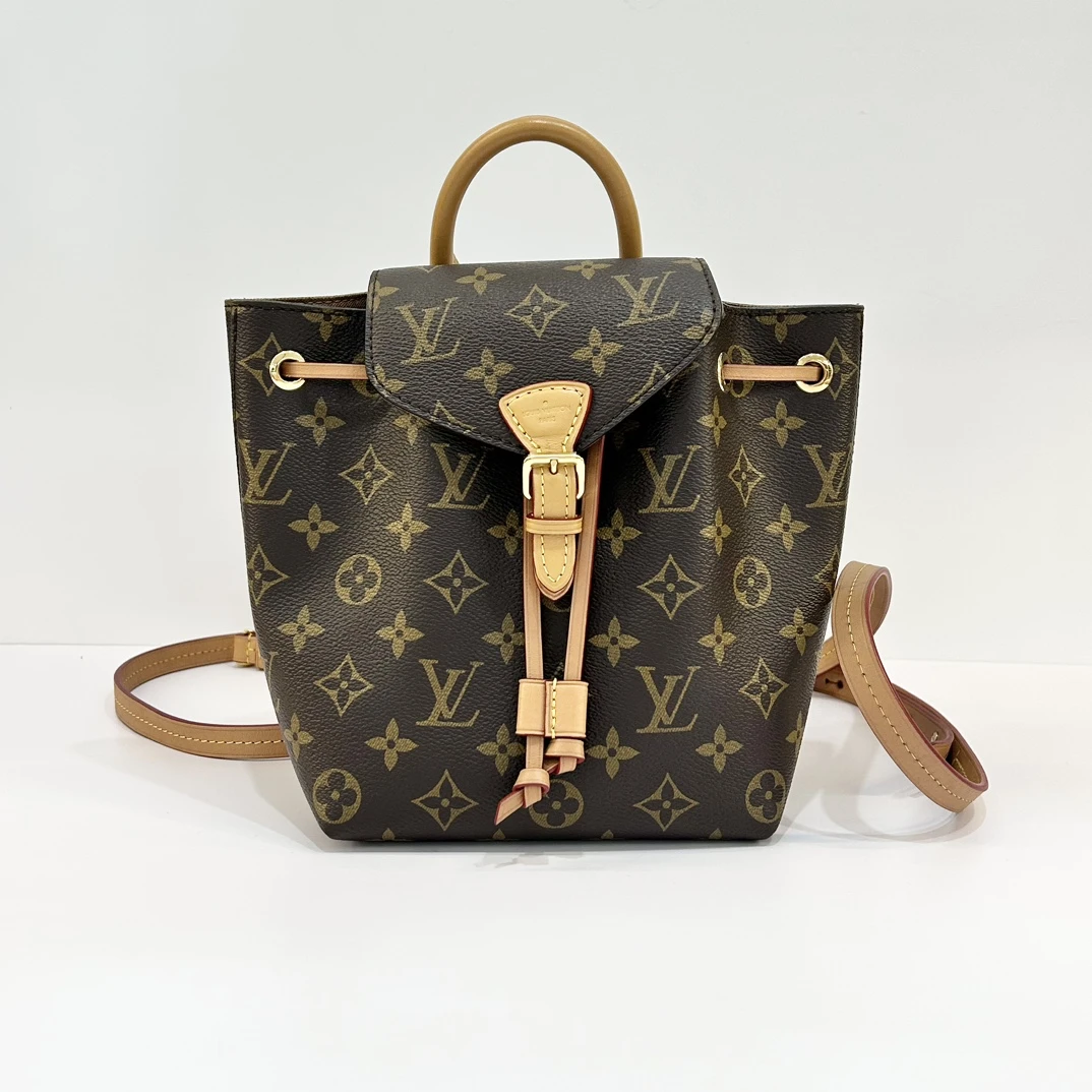 99新 LouisVuitton/路易威登 蔚蓝/Montsouris BB 双肩包