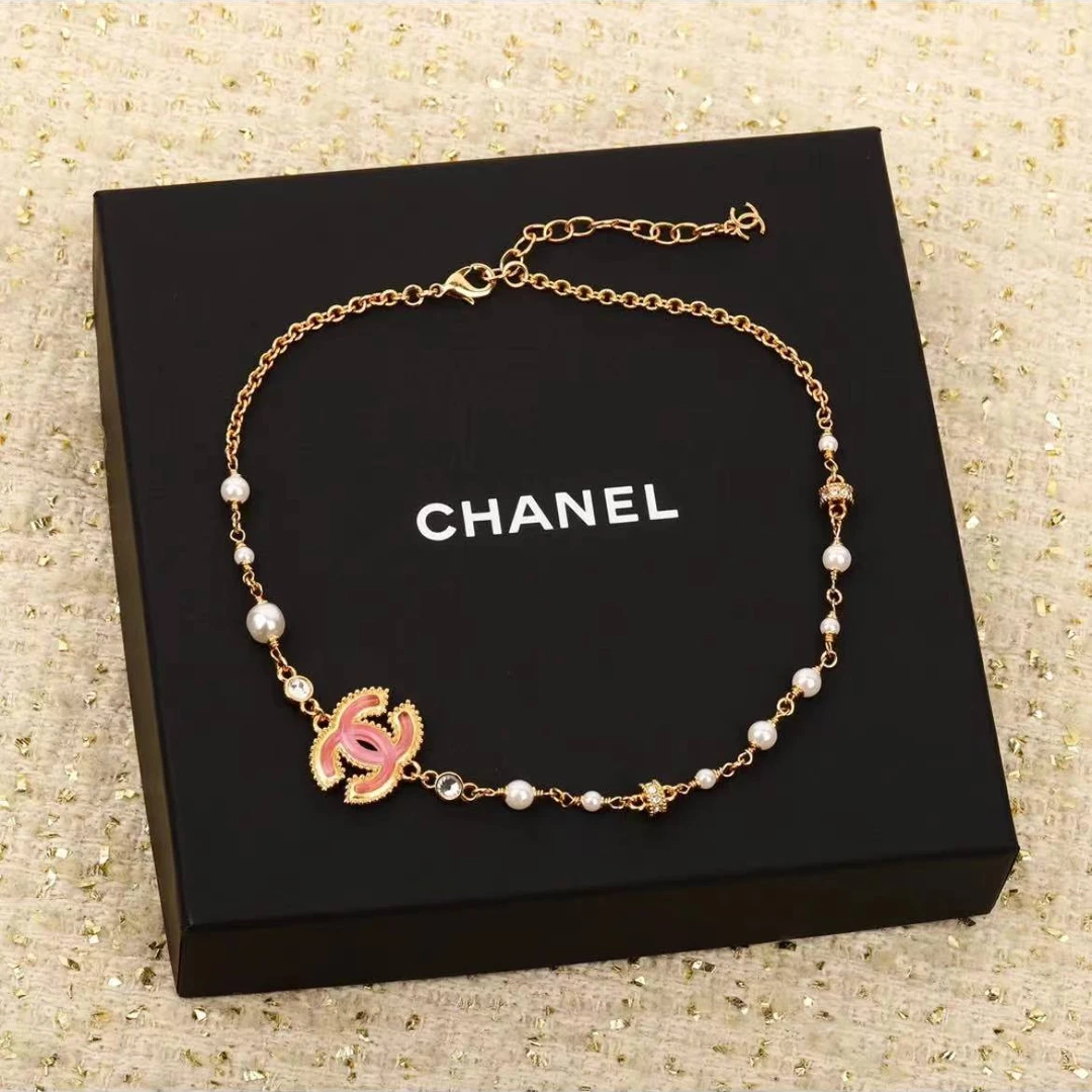 全新未使用 Chanel/香奈儿 蔚蓝/24S 珍珠珐琅扣项链