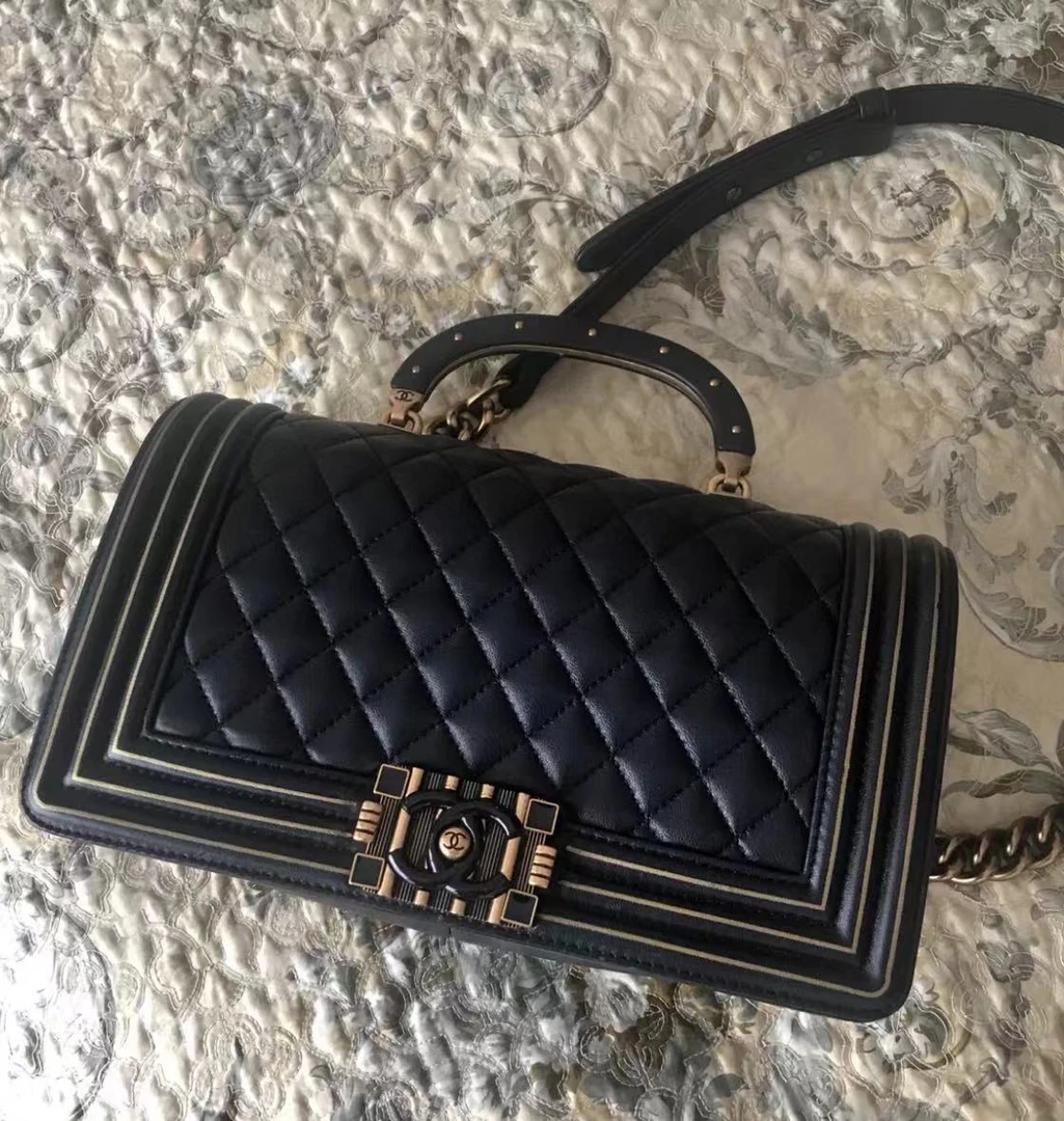 99新 Chanel/香奈儿 蔚蓝/leboy  中号 复古限量版 /超难买