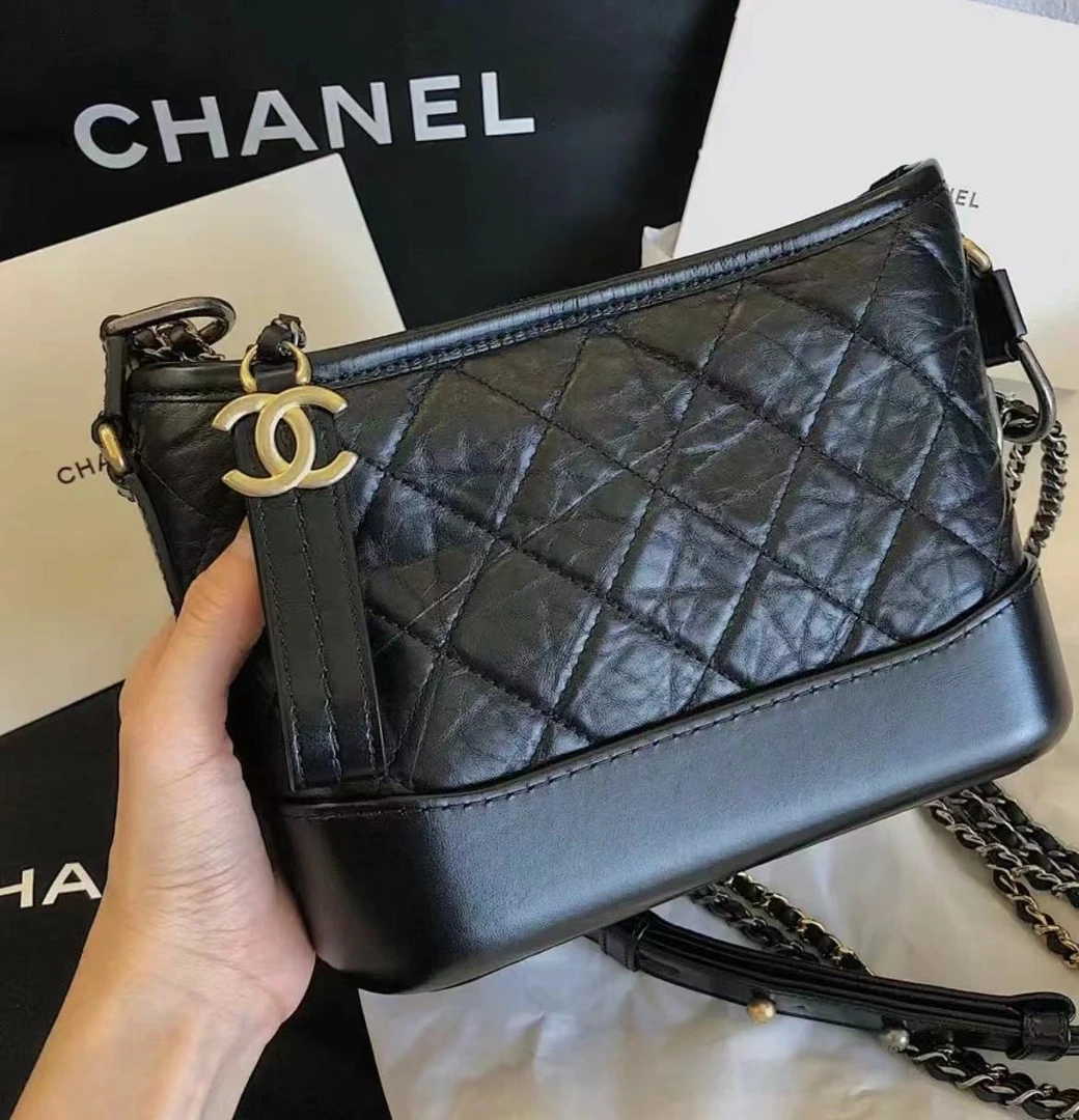 95新 Chanel/香奈儿 蓝总专场/小号 黑金 流浪包 链条包 30开