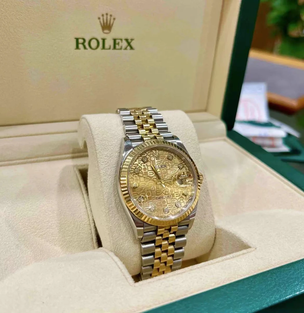 99新 Rolex/劳力士 蔚蓝/ 日志系列 香槟花盘 镶钻 腕表 /超难买