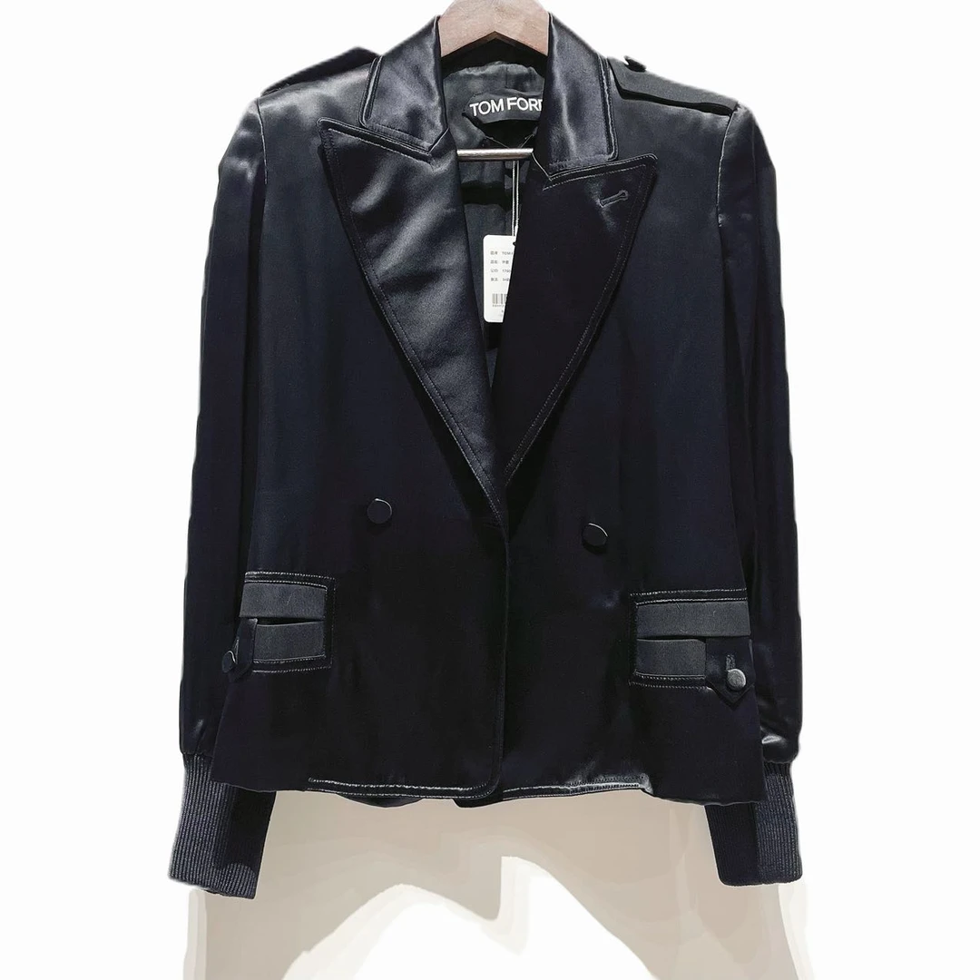 99新 TOMFORD/汤姆福特 蔚蓝/黑色西装外套 尺码34