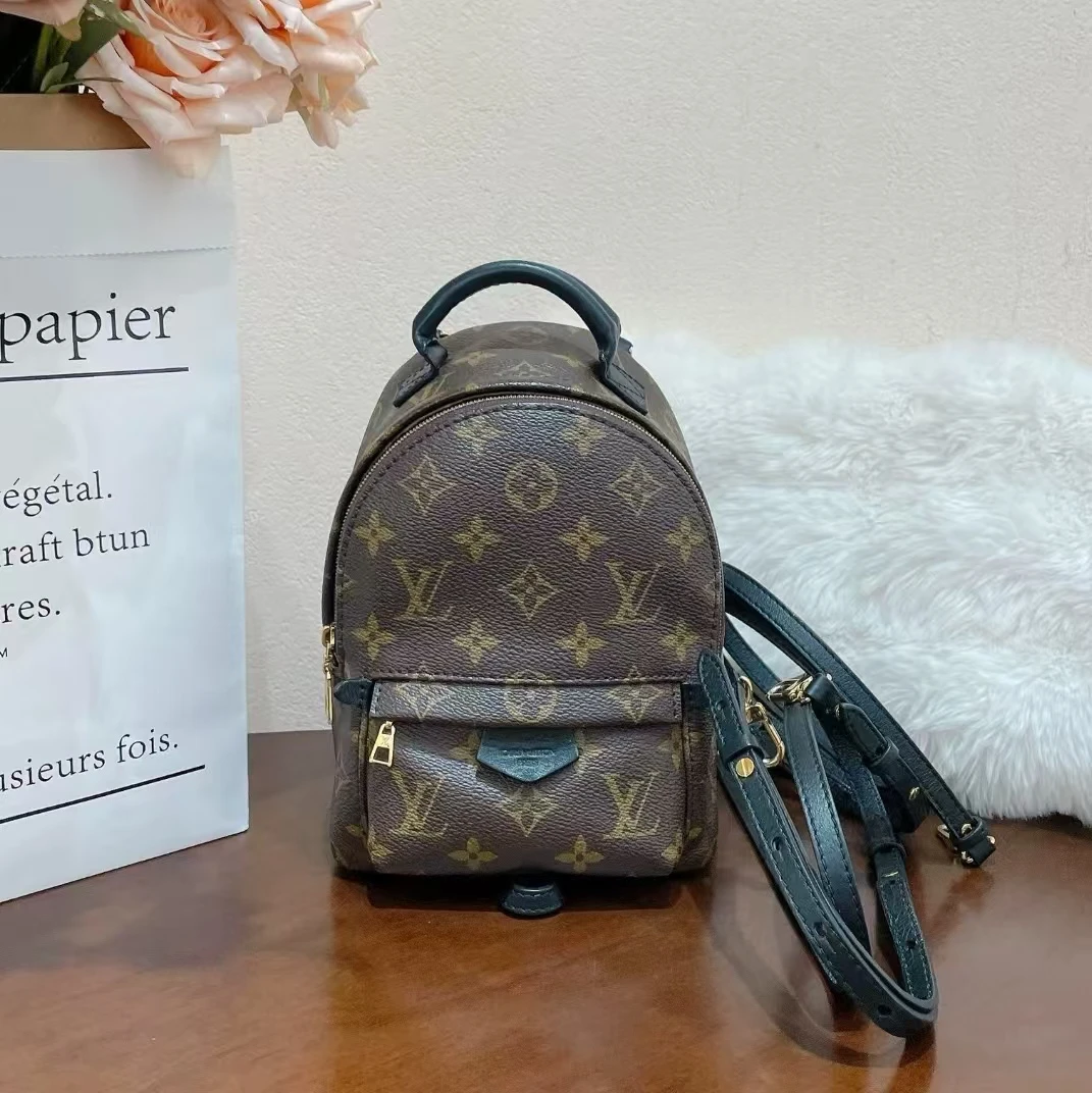 99新 LouisVuitton/路易威登 蔚蓝/老花mini 小书包